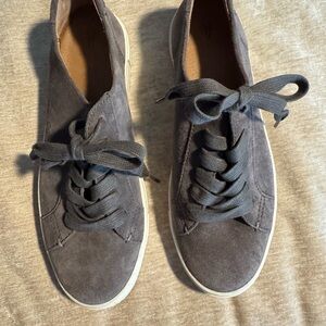 Frye Gray Suede Low-Top Sneakers